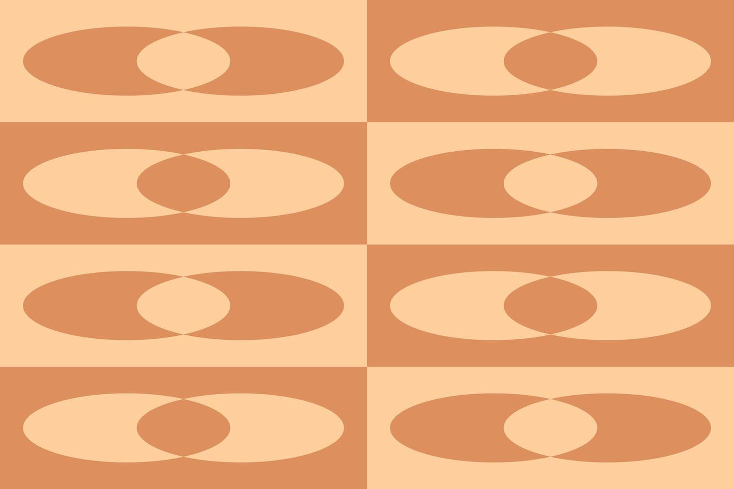 A pattern with circles in orange and brown vector