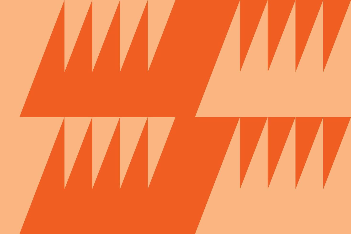An orange and white background with a pattern of triangles vector