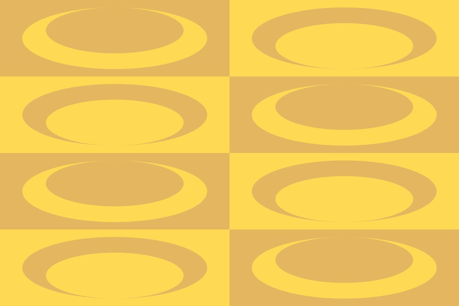 A yellow background with circles on it vector