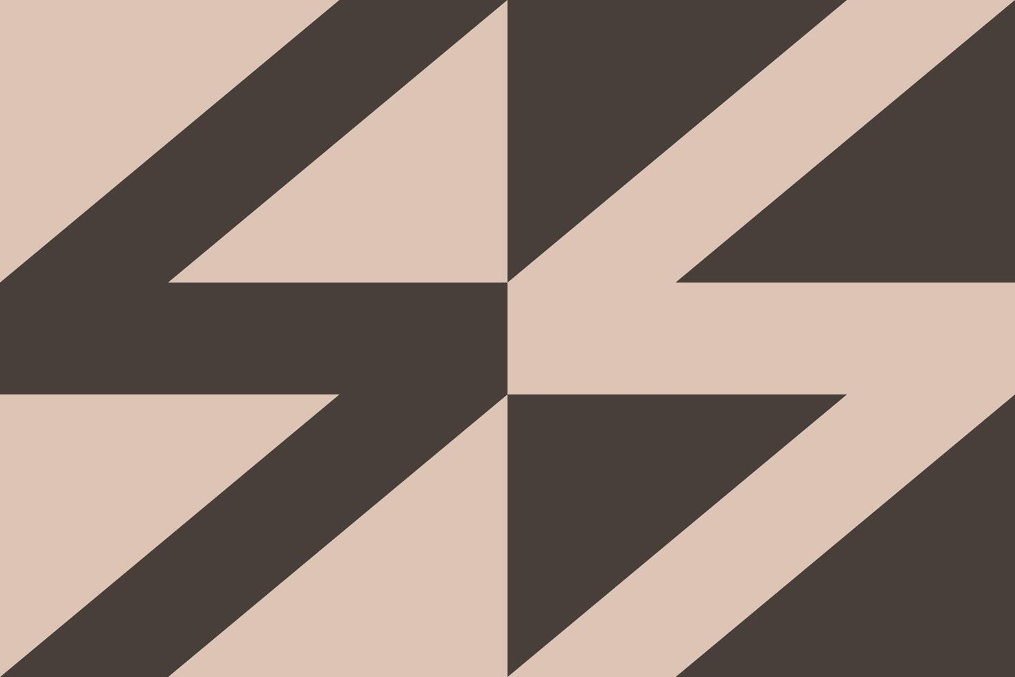 A brown and black geometric pattern with the number four vector