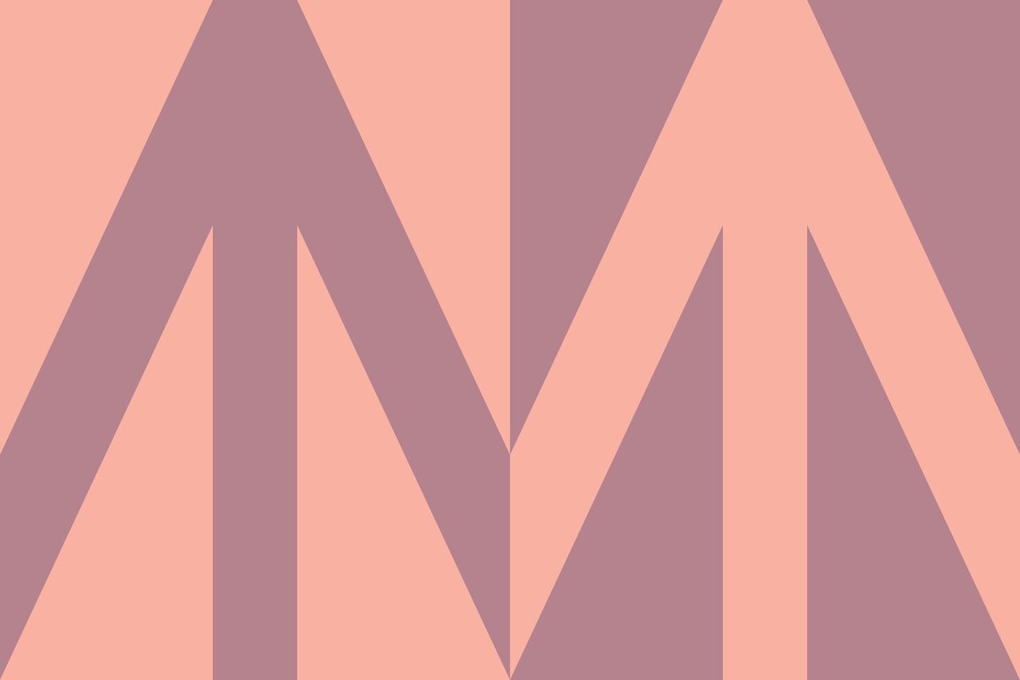 A pink and purple background with the letter m vector