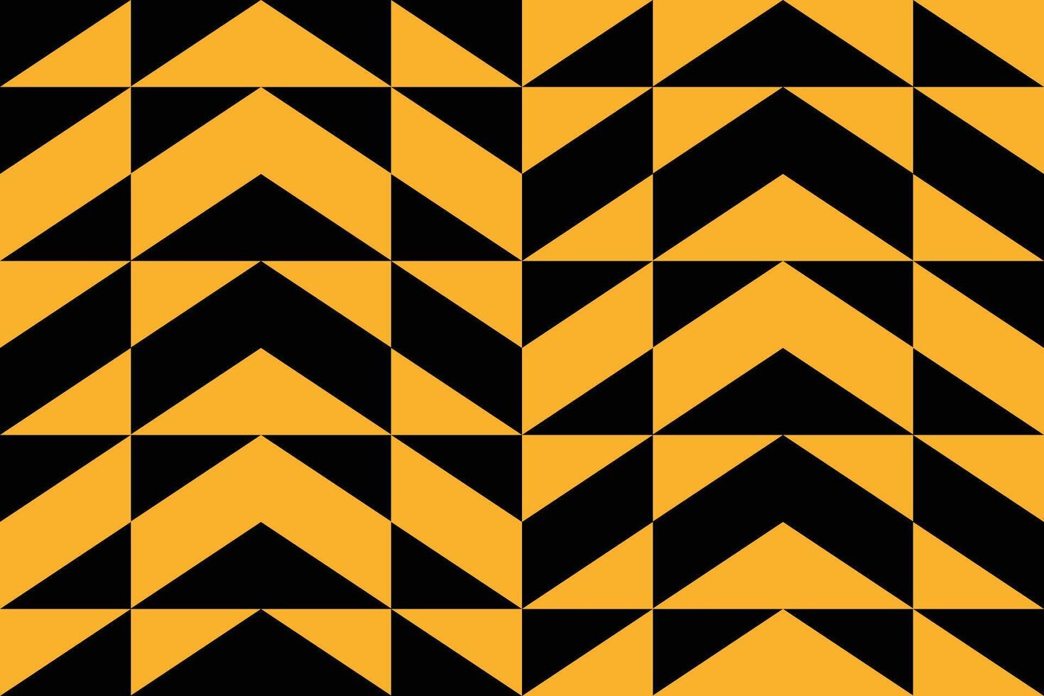 A black and yellow chevron pattern vector