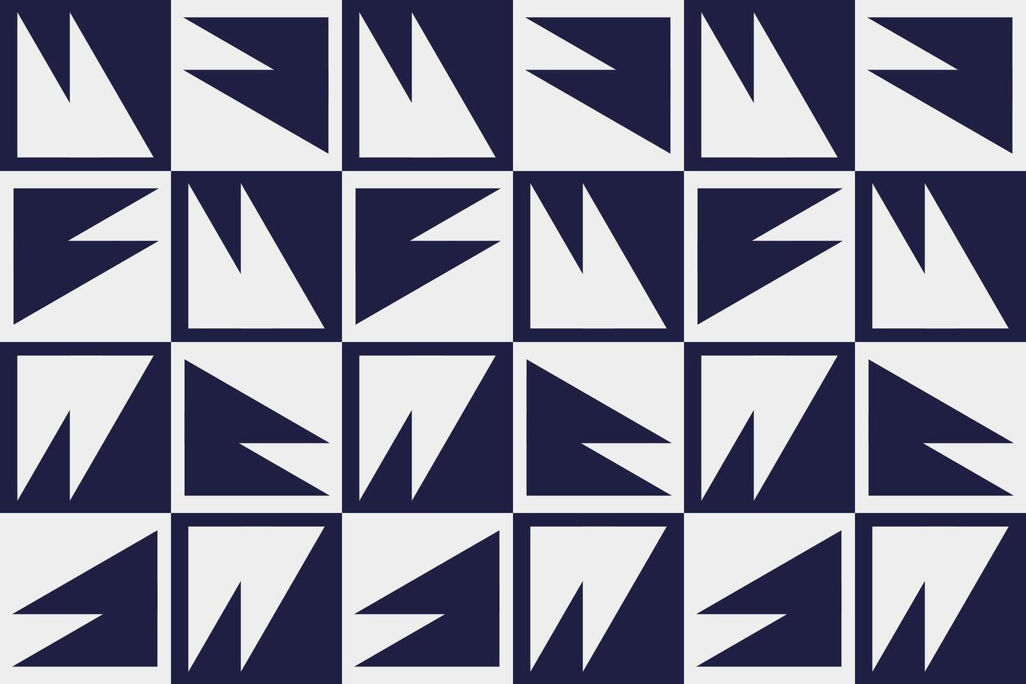 A pattern of triangles in blue and white vector