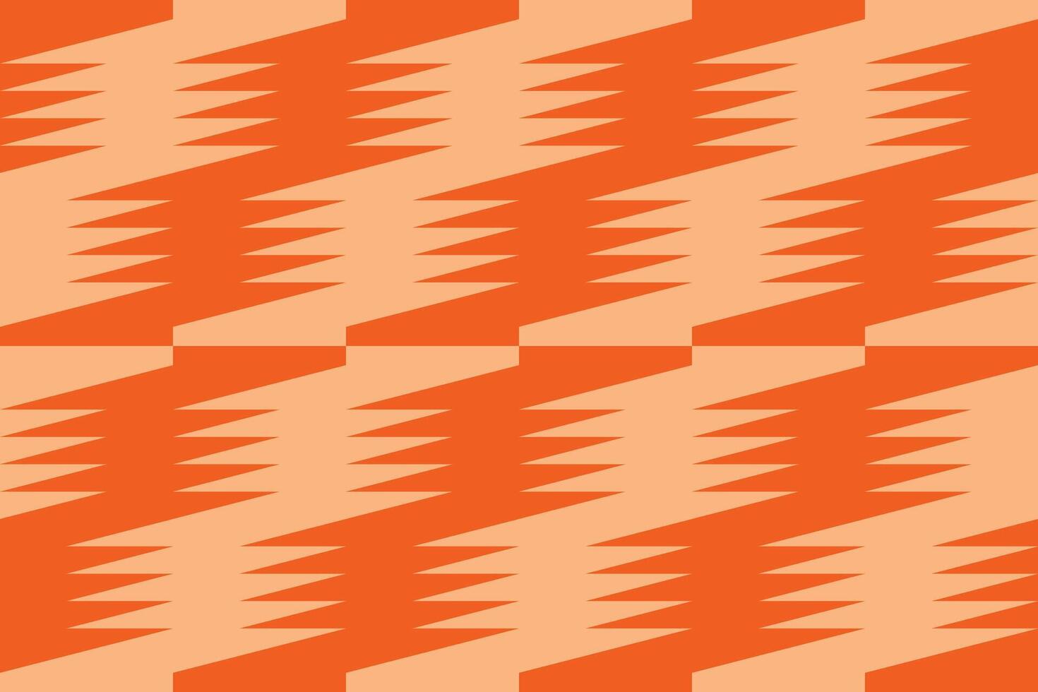 An orange and white pattern with zigzag lines vector