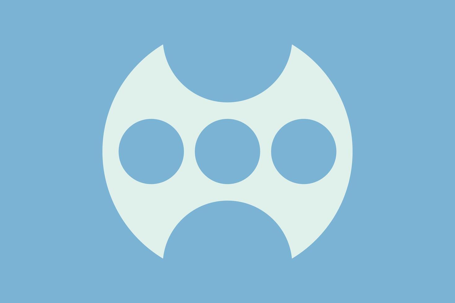 A bat symbol on a blue background vector