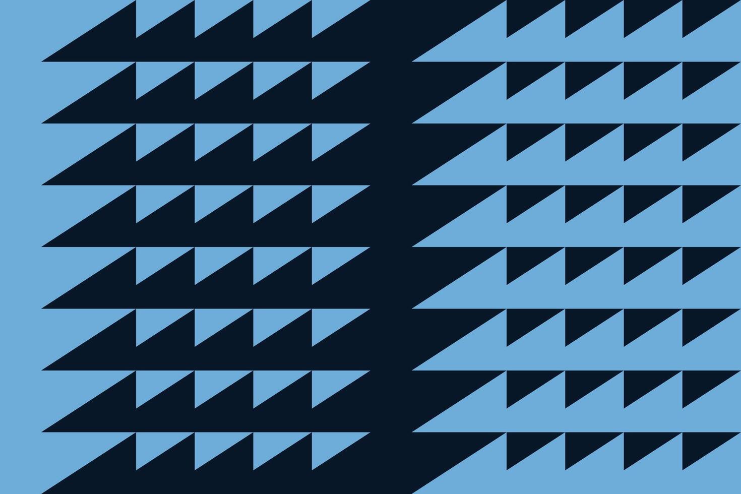 A blue and black pattern with triangles vector