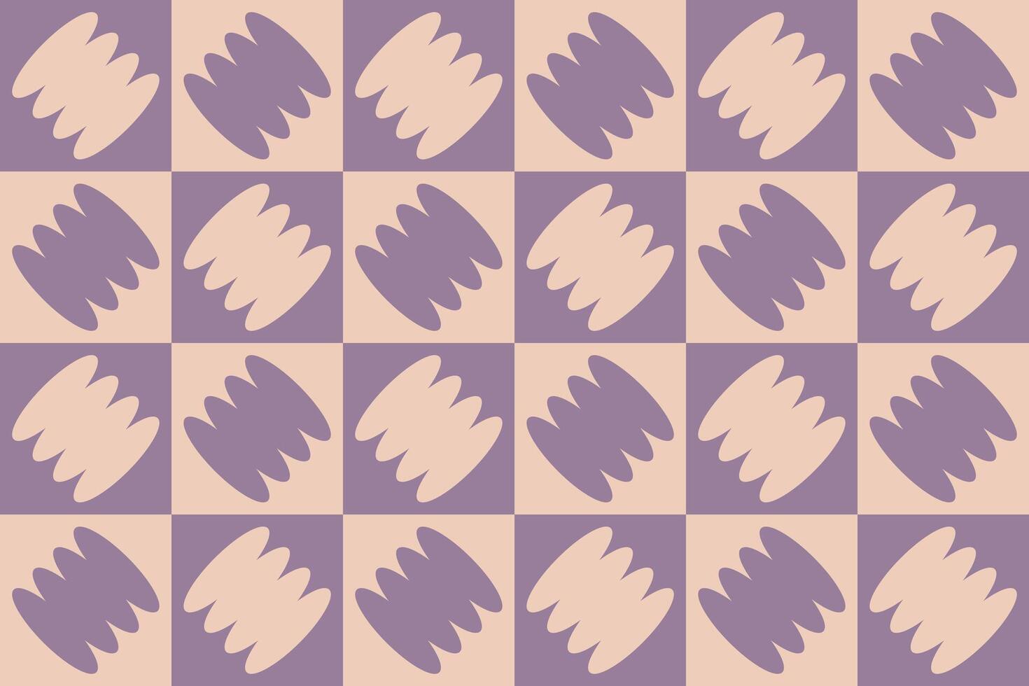 A purple and beige checkered pattern vector