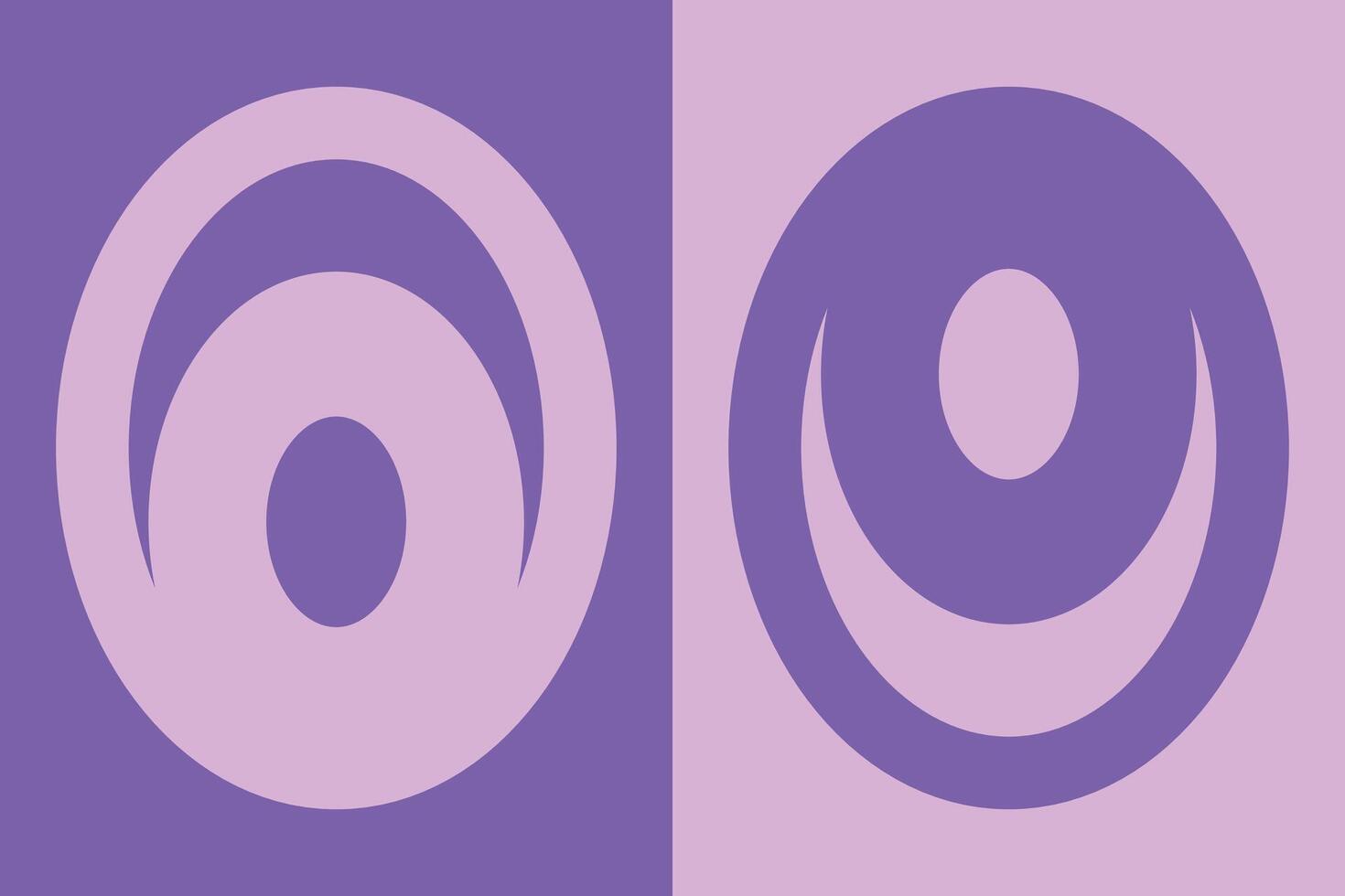 Two circles with the same color and shape vector