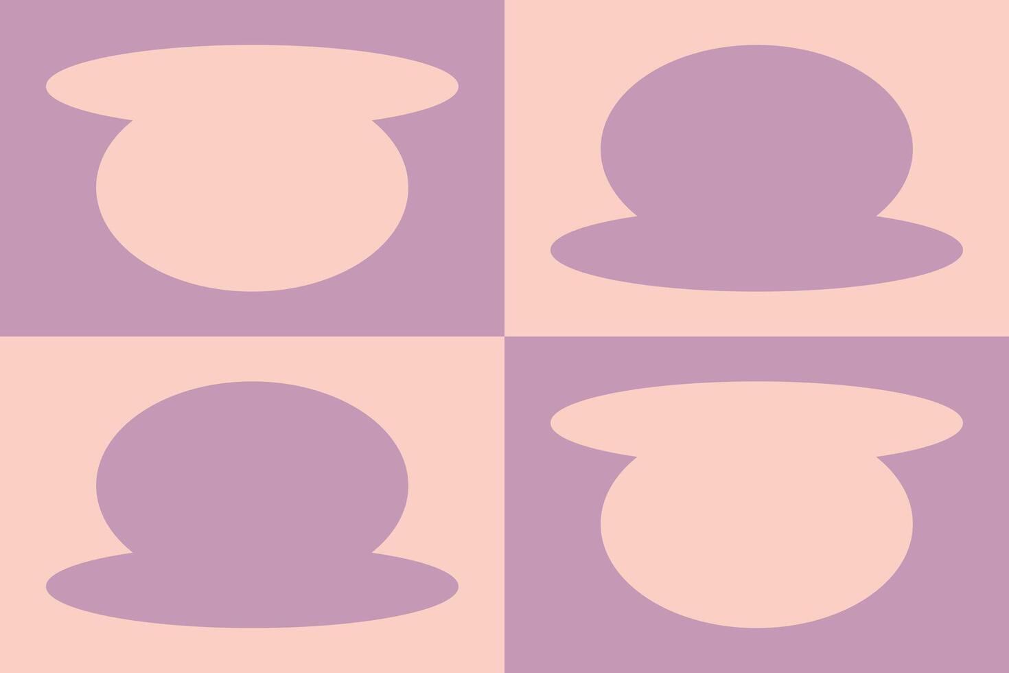 A purple and pink background with four hats vector