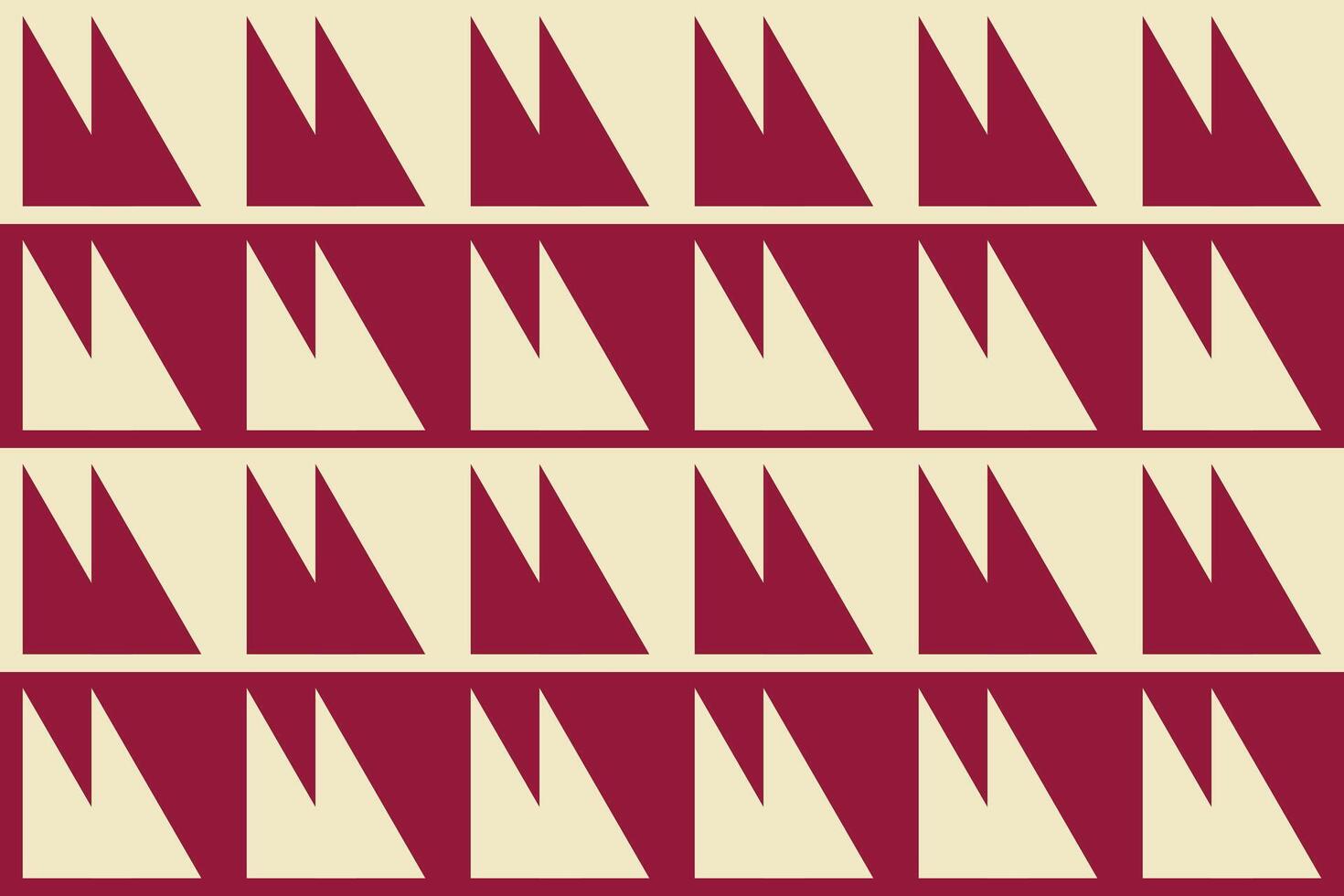 A pattern with red and white triangles vector