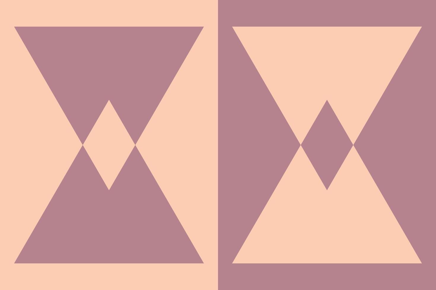 A purple and pink background with two triangles vector