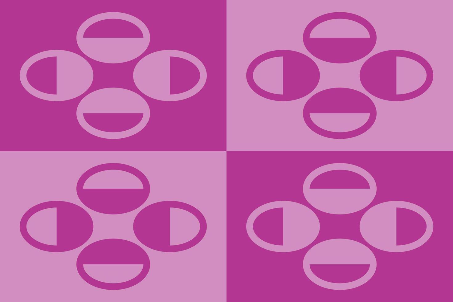 A purple and white background with four circles vector