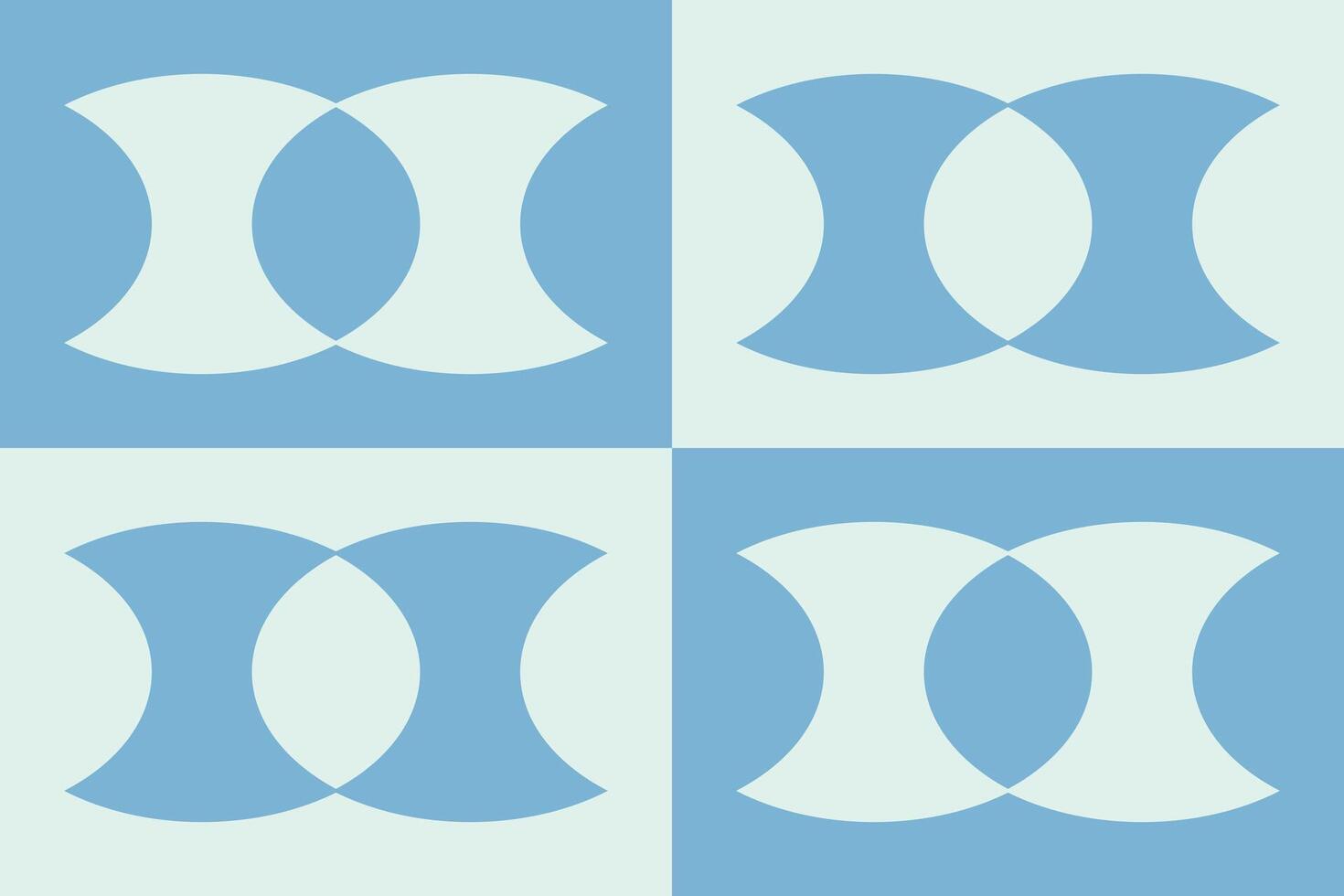 A blue and white pattern with four circles vector
