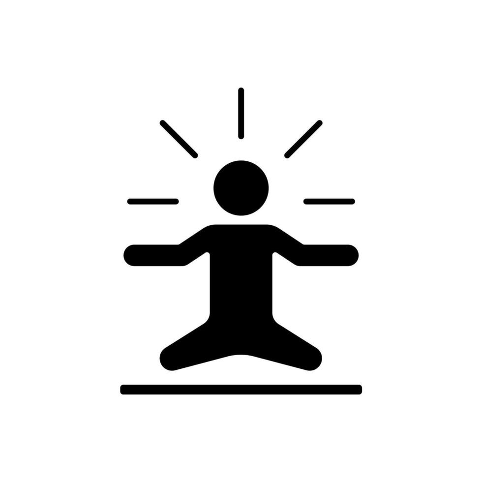 Icon a meditation., vector