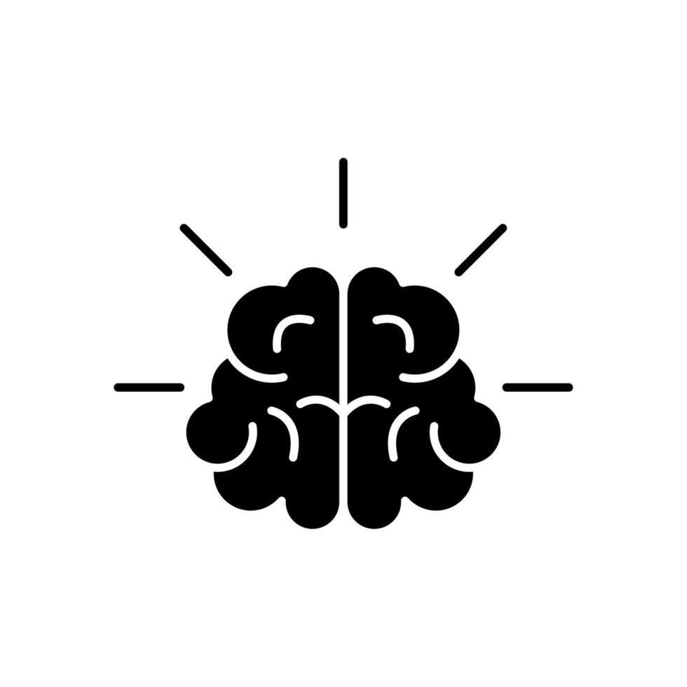 Icon a brain, isolated against a clean background.. vector