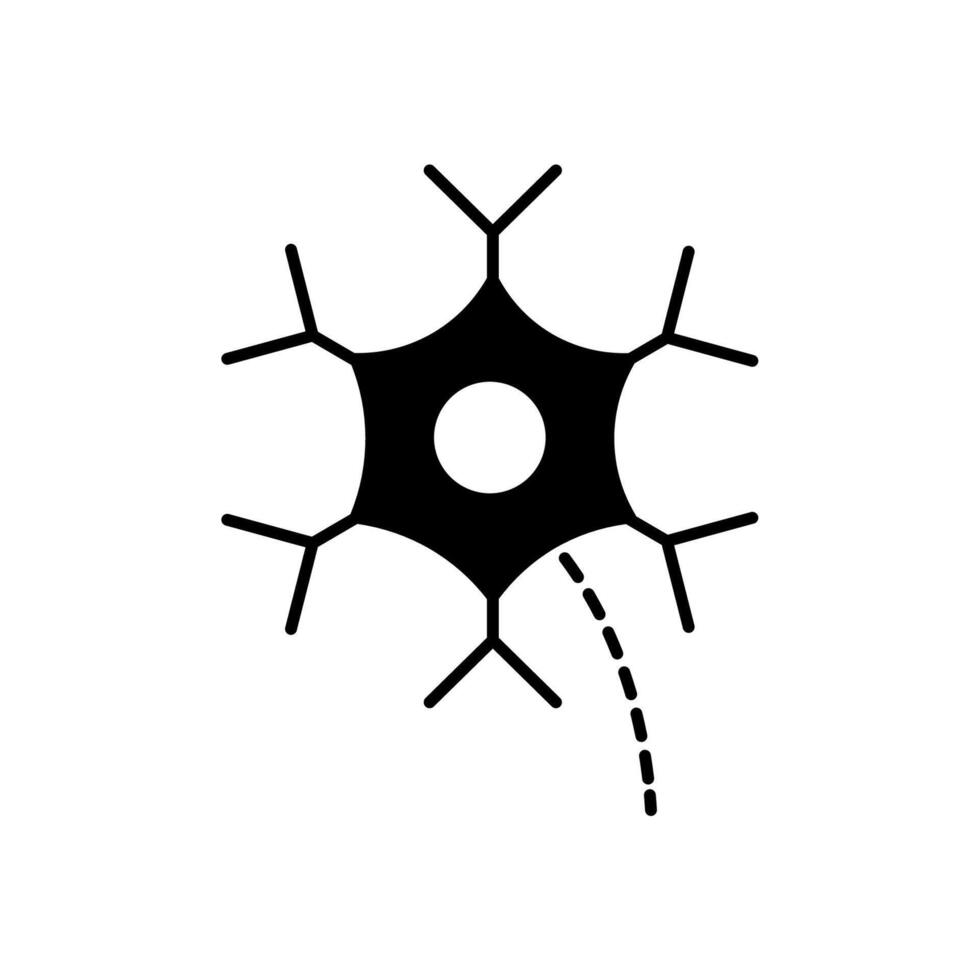 Icon a neuron, isolated against a clean background vector