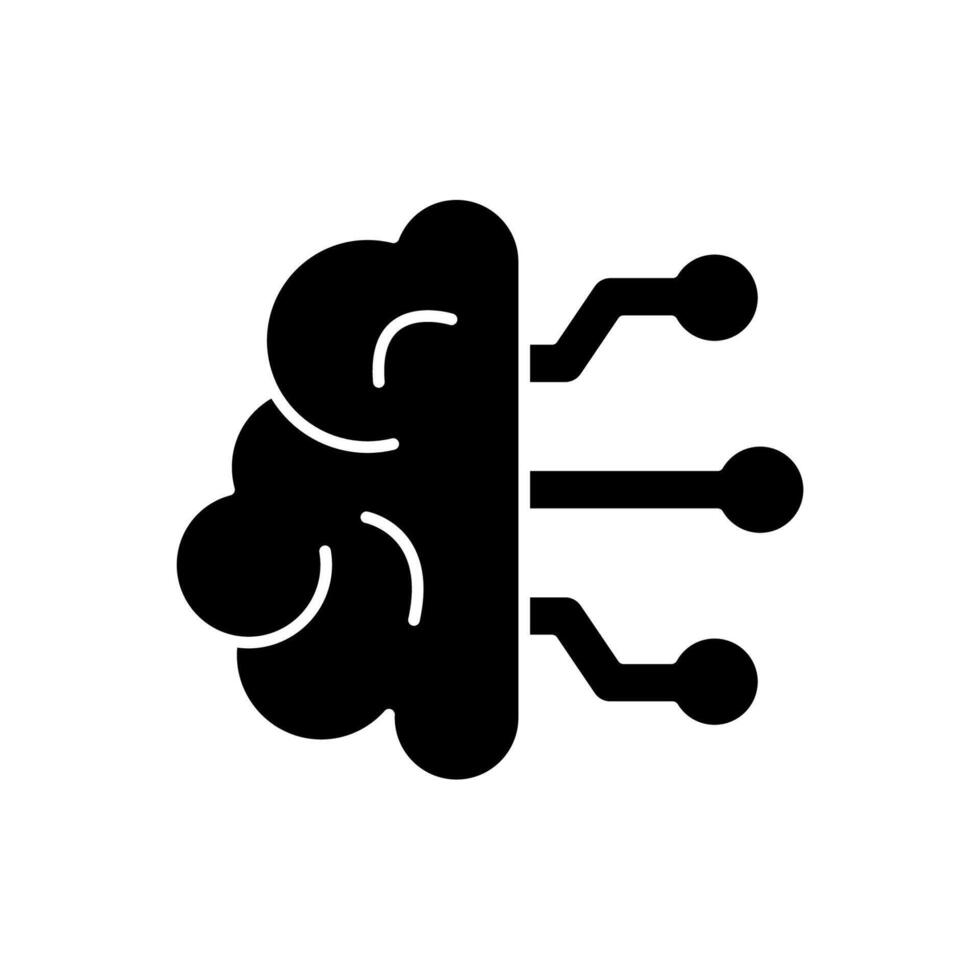 Icon a artificial intelligence, isolated against a clean background., vector