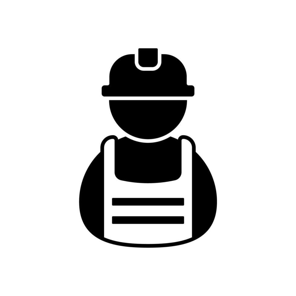 Icon a work safety, isolated vector