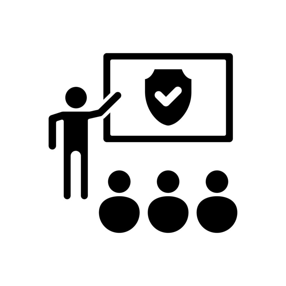 Icon a safety training isolated against a clean background., vector