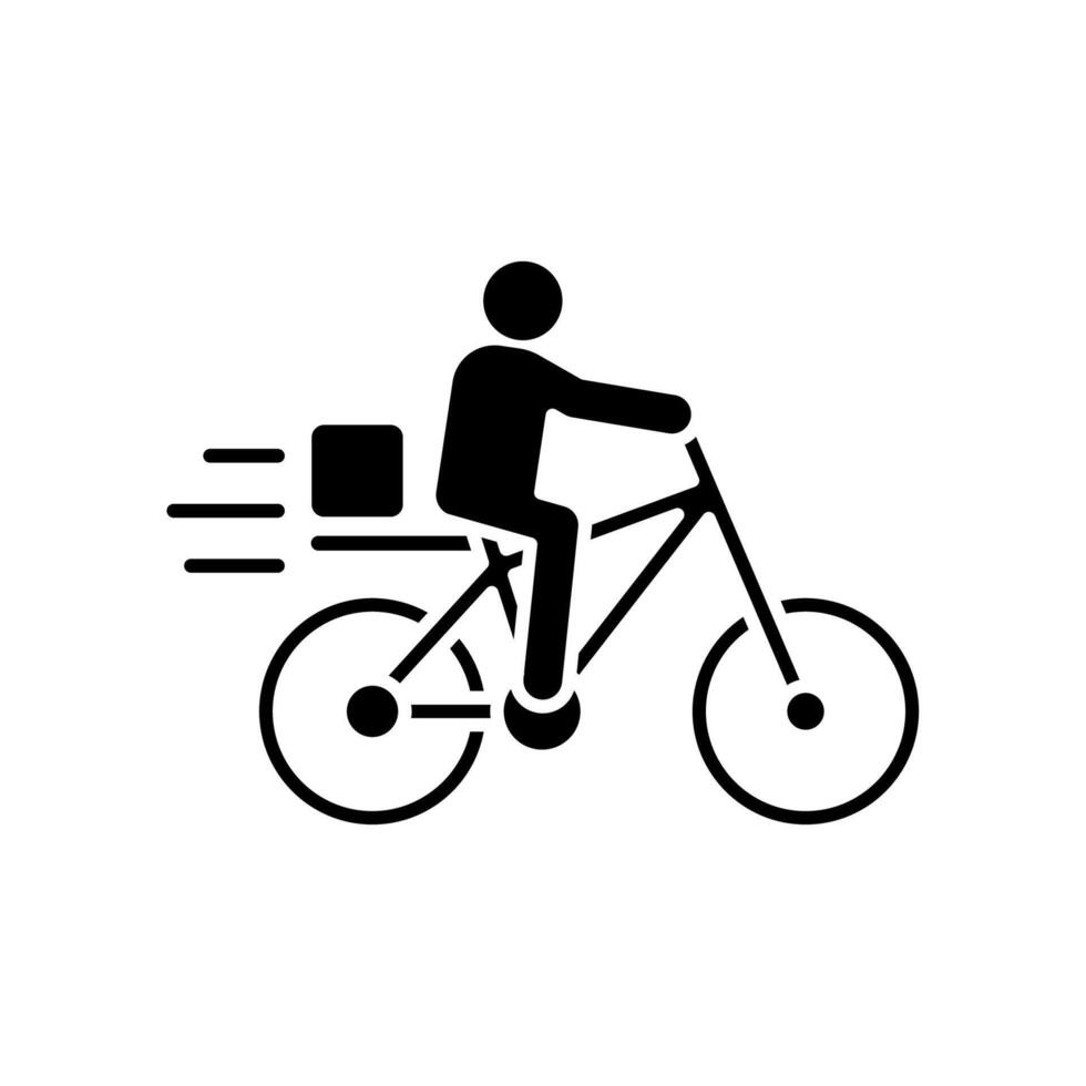 Icon a bike delivery, isolated against a clean background. vector