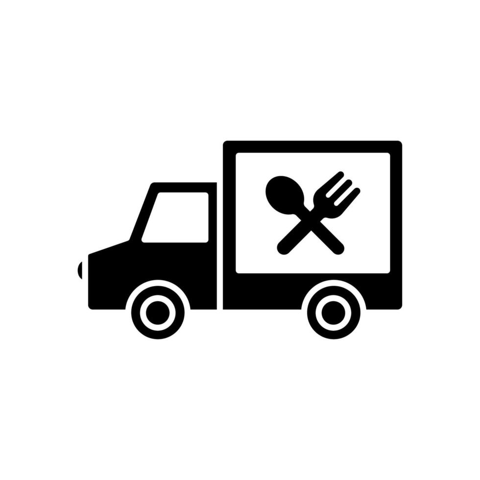 Icon a food delivery, isolated against a clean background. vector