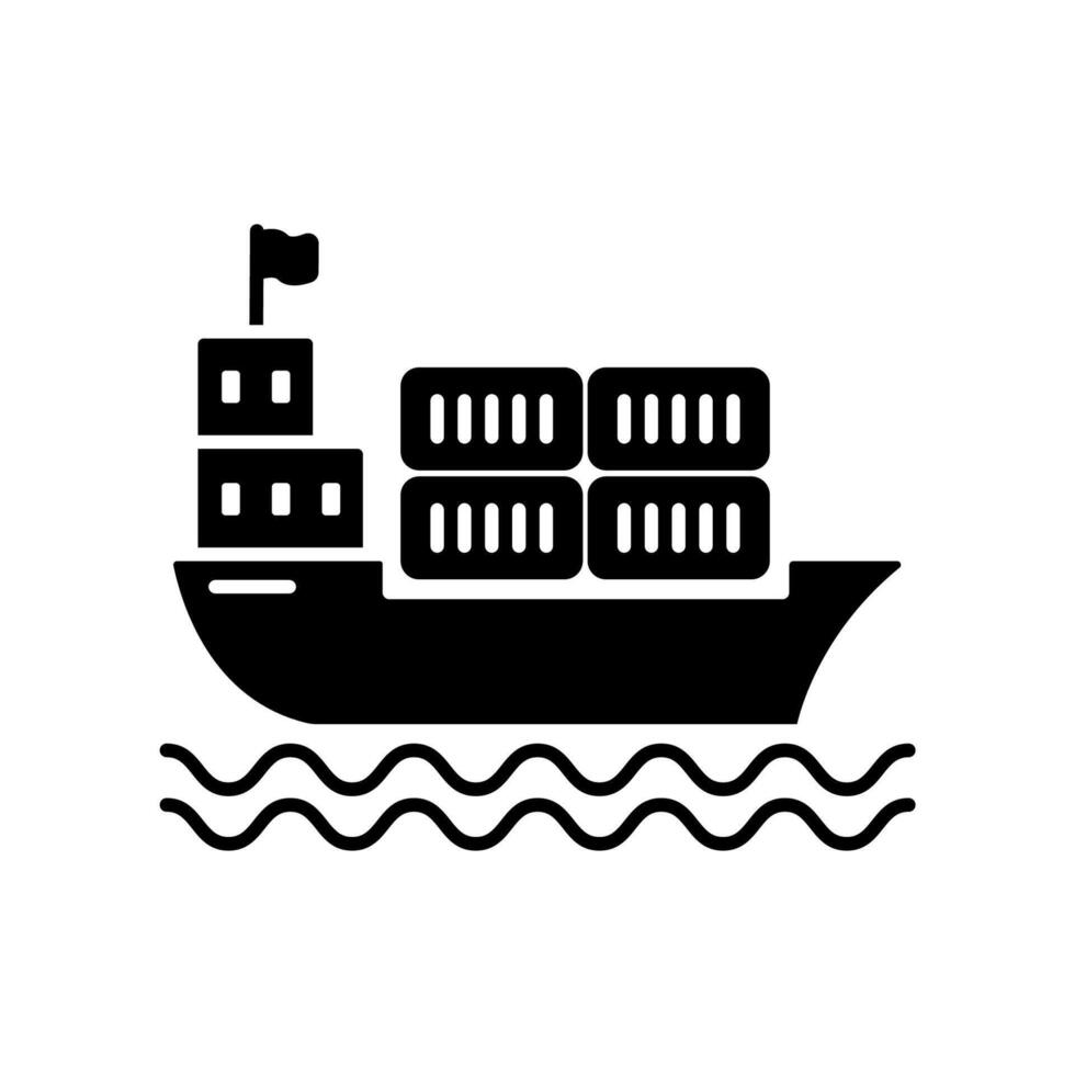 Icon a cargo, isolated against a clean background. vector