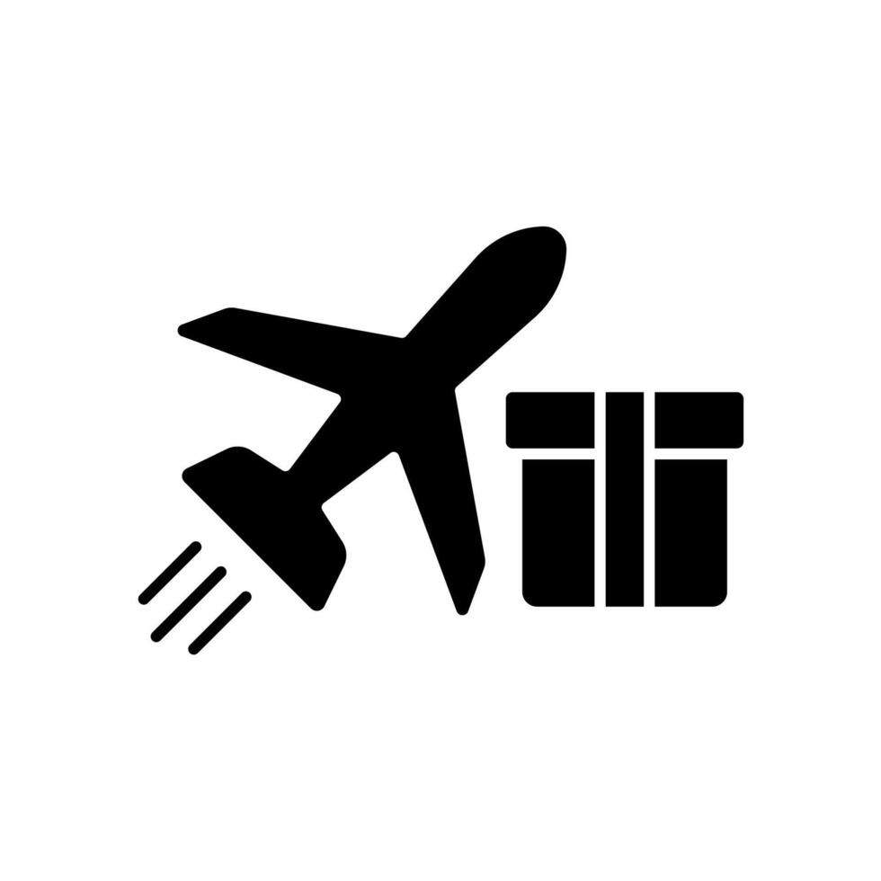Icon a air delivery, isolated against a clean background. vector