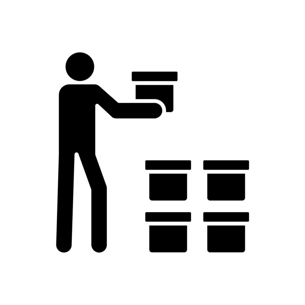 Icon a carry box, isolated against a clean background. vector