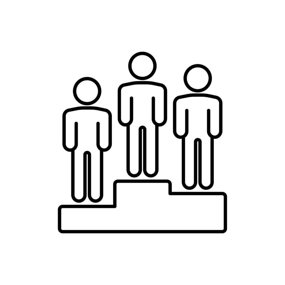 Icon a podium, isolated against a clean background vector