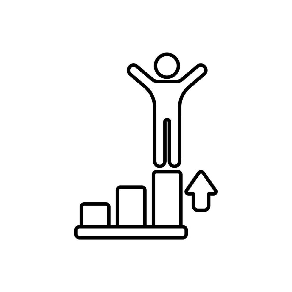 Icon a success, isolated against a clean background., vector