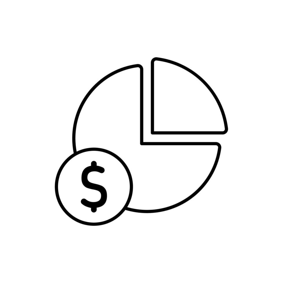 Icon a shares, isolated against a clean background. vector