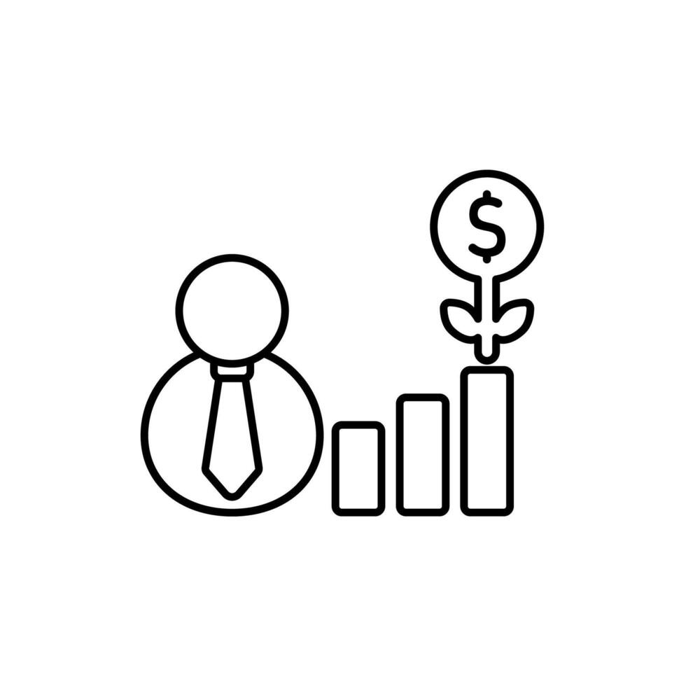 Icon a investor, isolated against a clean background vector