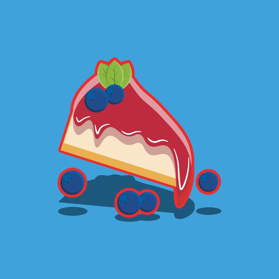 Sweet Cheesecake Slice vector