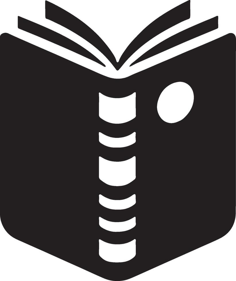 An open book icon illustration on a white background vector