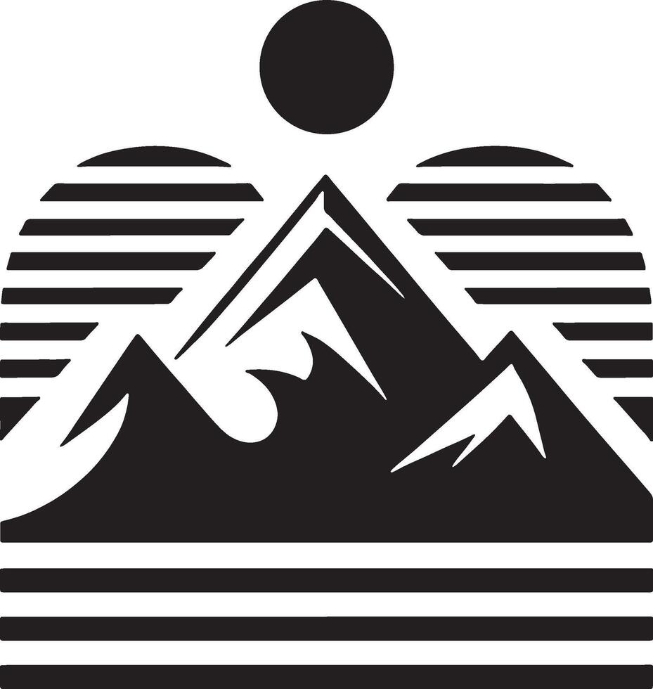 The logo for the mountain range on white. vector