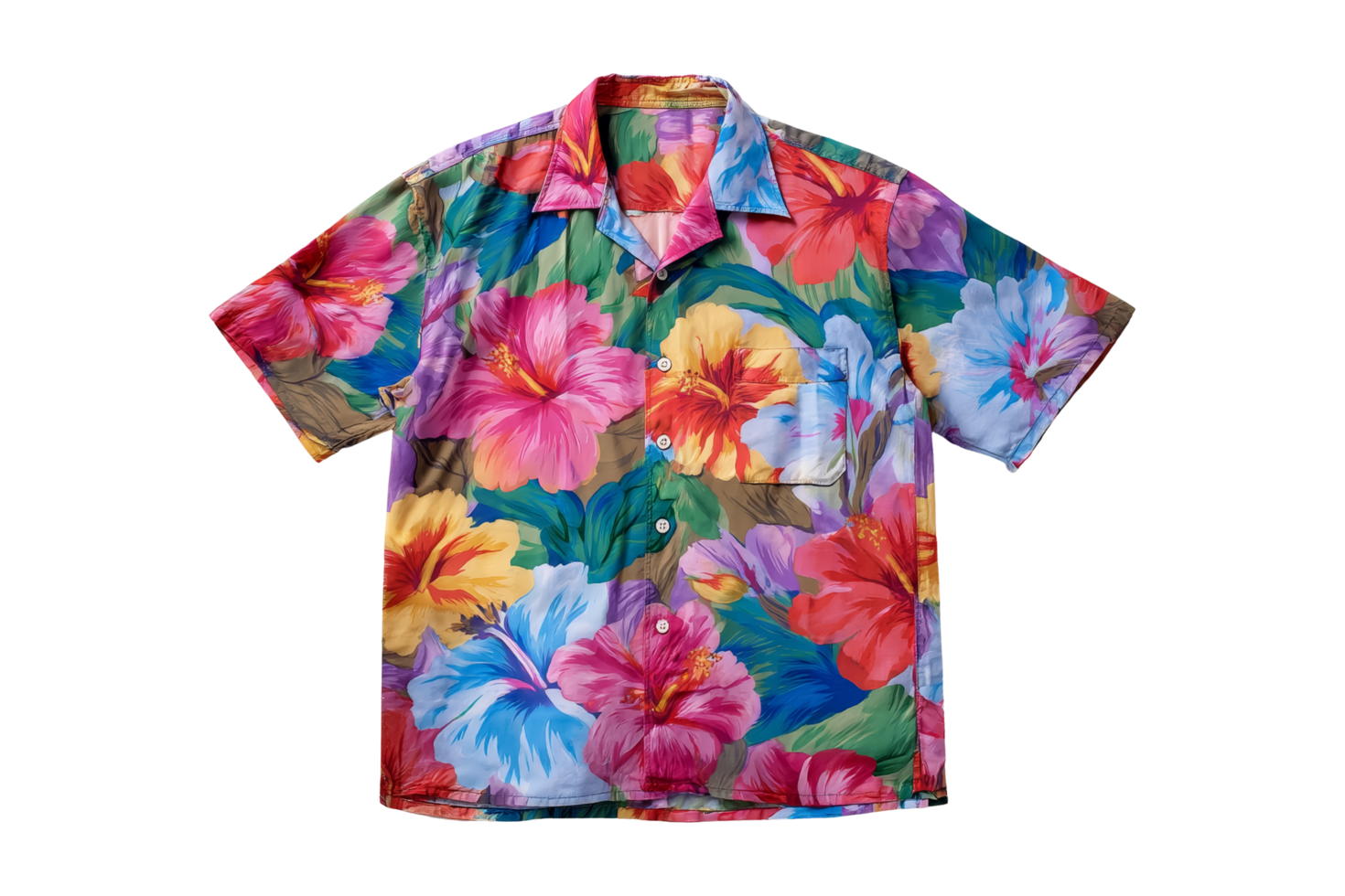 Studio display of vibrant floral apparel png