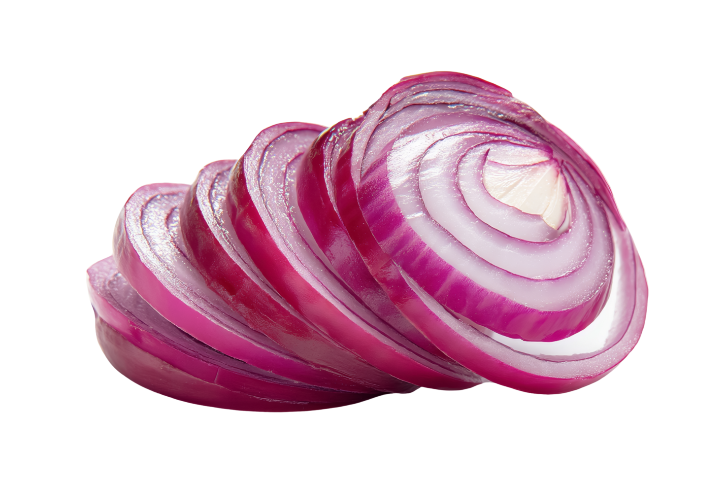 Culinary close-up slicing red onion indoors png