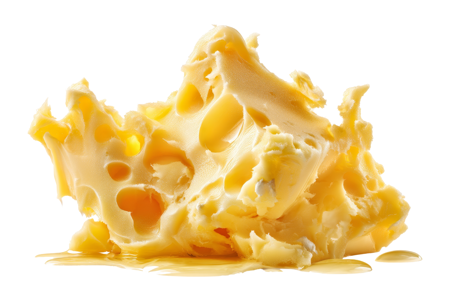 Culinary art melting butter close-up png