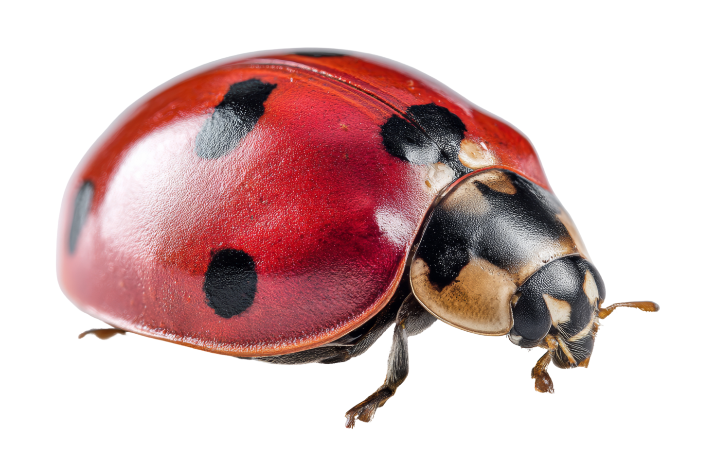 Insect close-up ladybug on leaf garden png