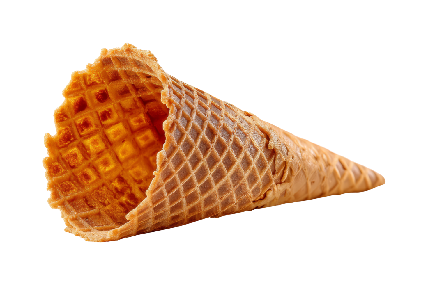 Delicious ice cream cone dessert studio close-up png