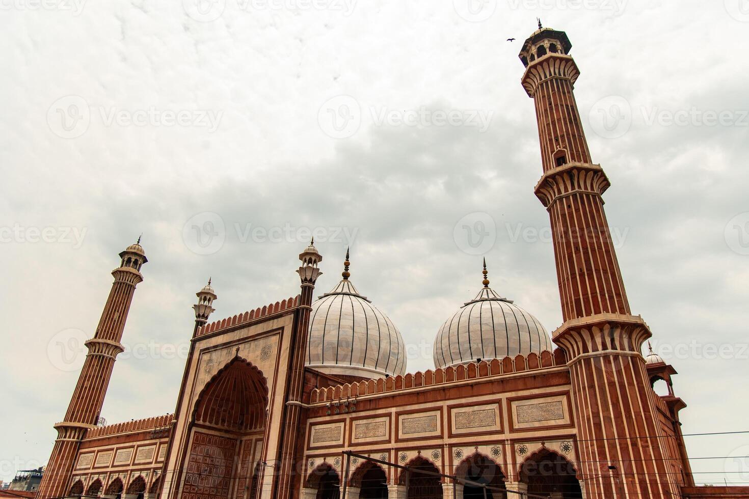 Jama Masjid rising majestically over Delhi's skyline, showcasing Mughal architecture photo
