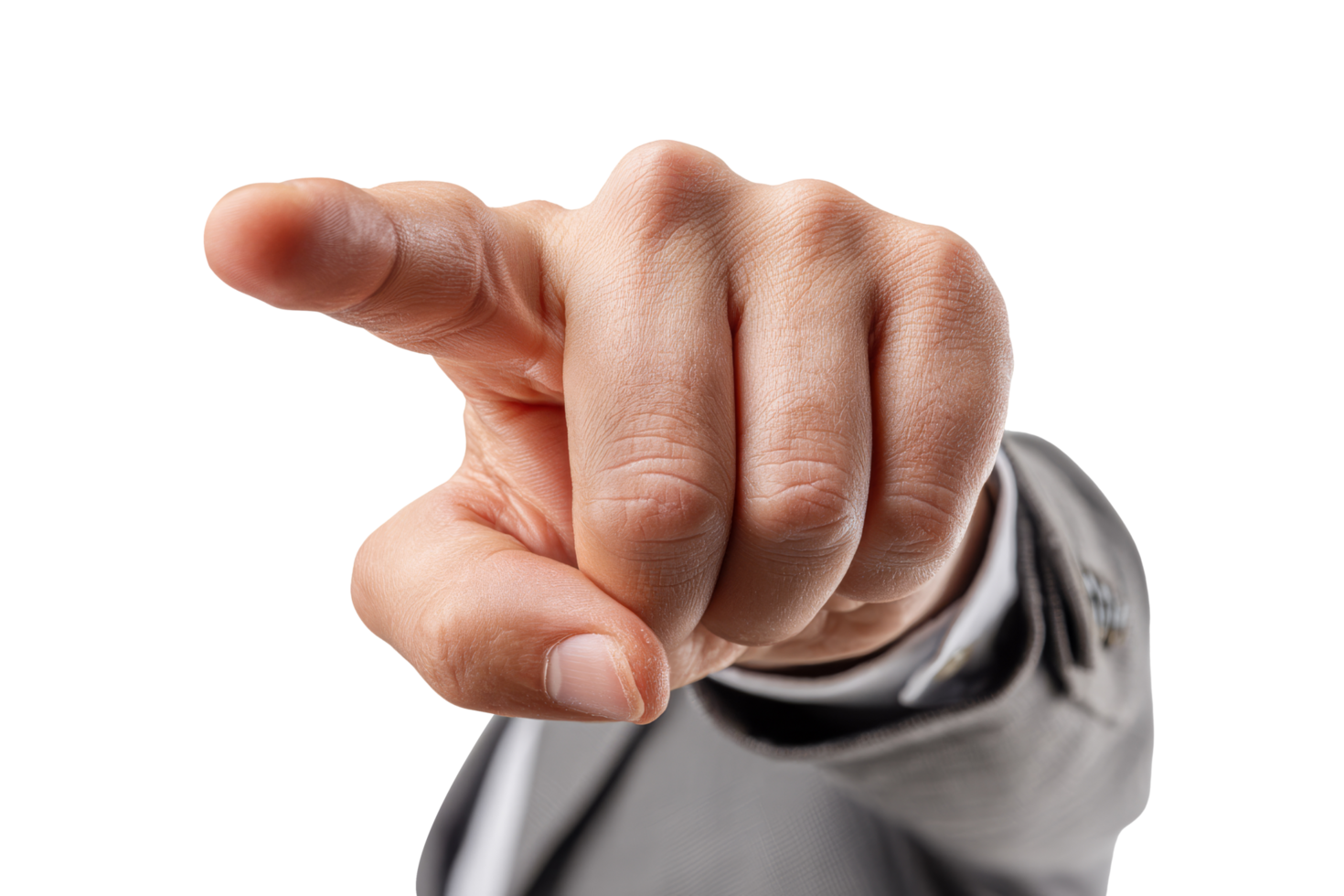 Business setting pointing gesture png