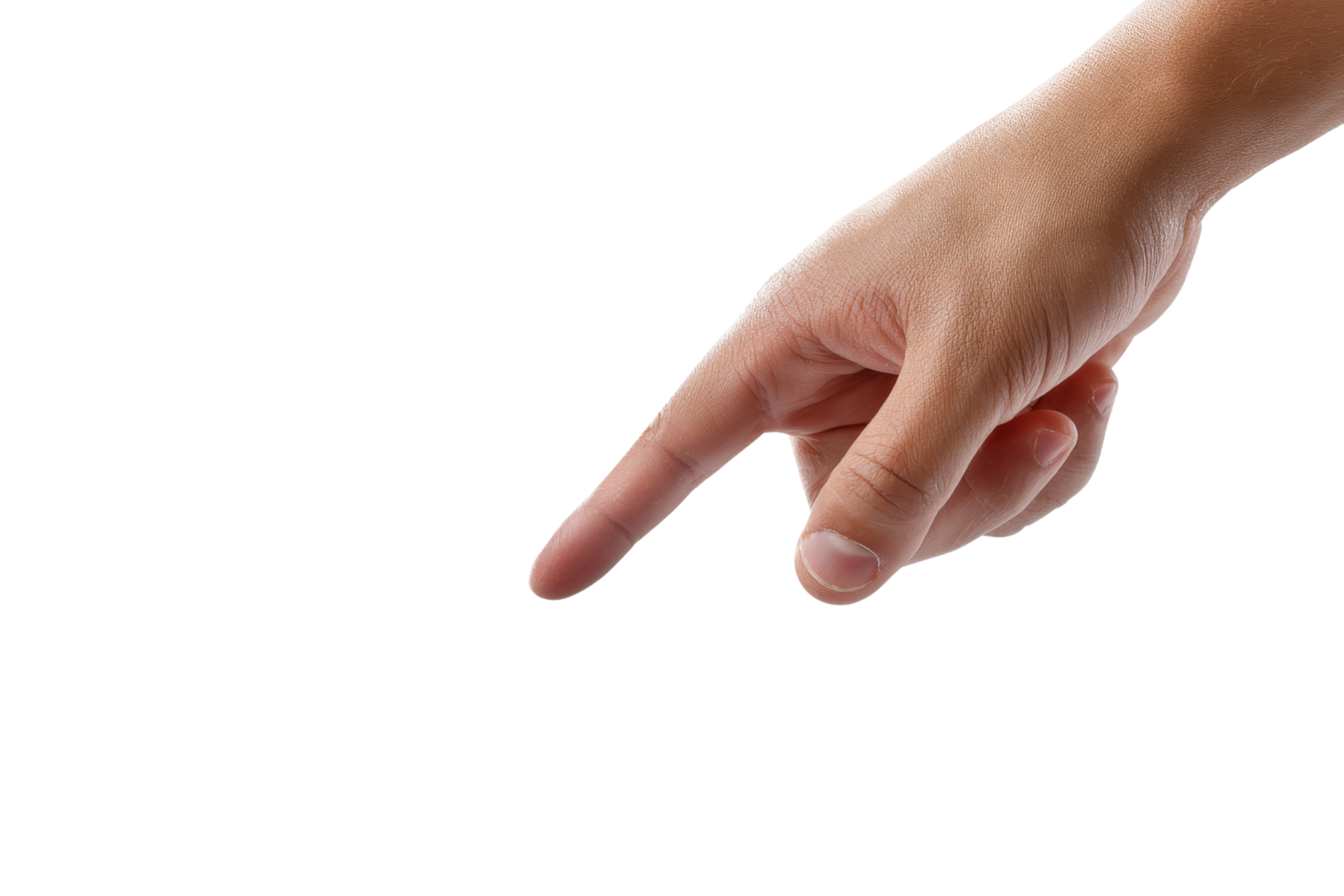 Studio image pointing gesture png