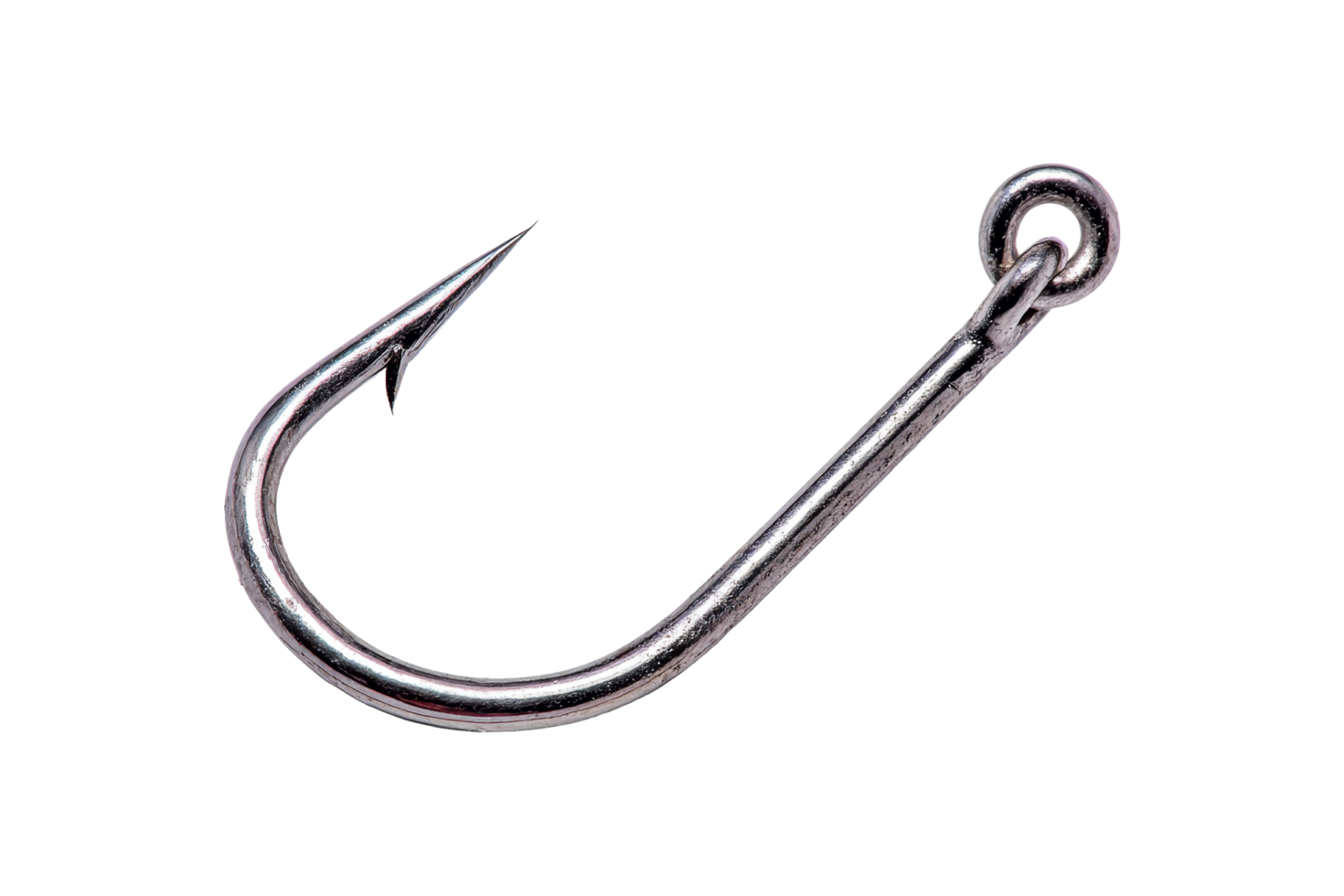 Isolated fishing hook close-up png