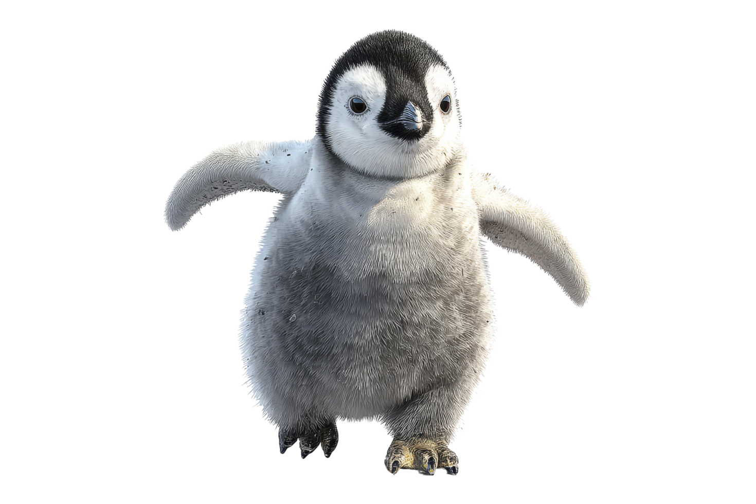Playful penguin walking on ice png