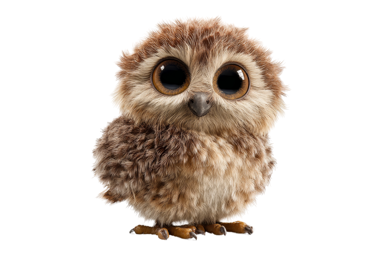 Adorable owl portrait outdoors png