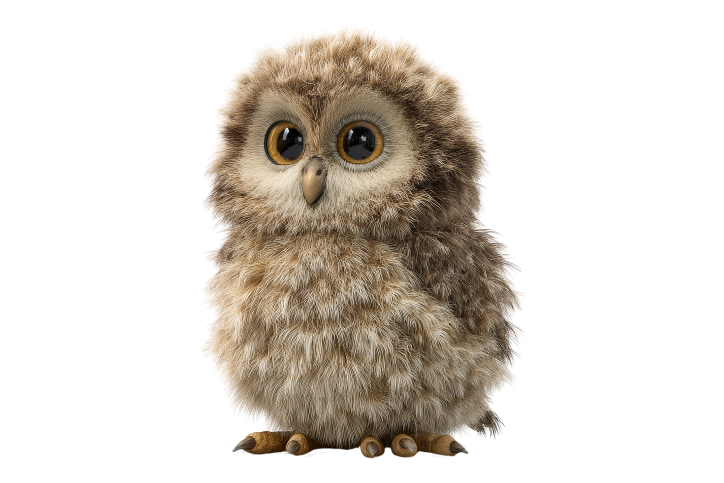 Forest owl nature's adorable face png