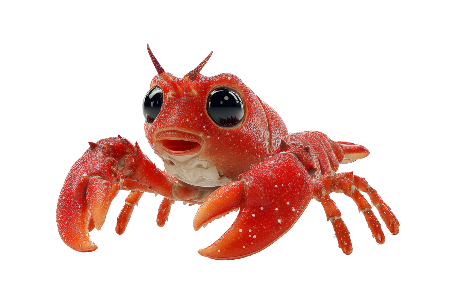 Vibrant crab underwater portrait png