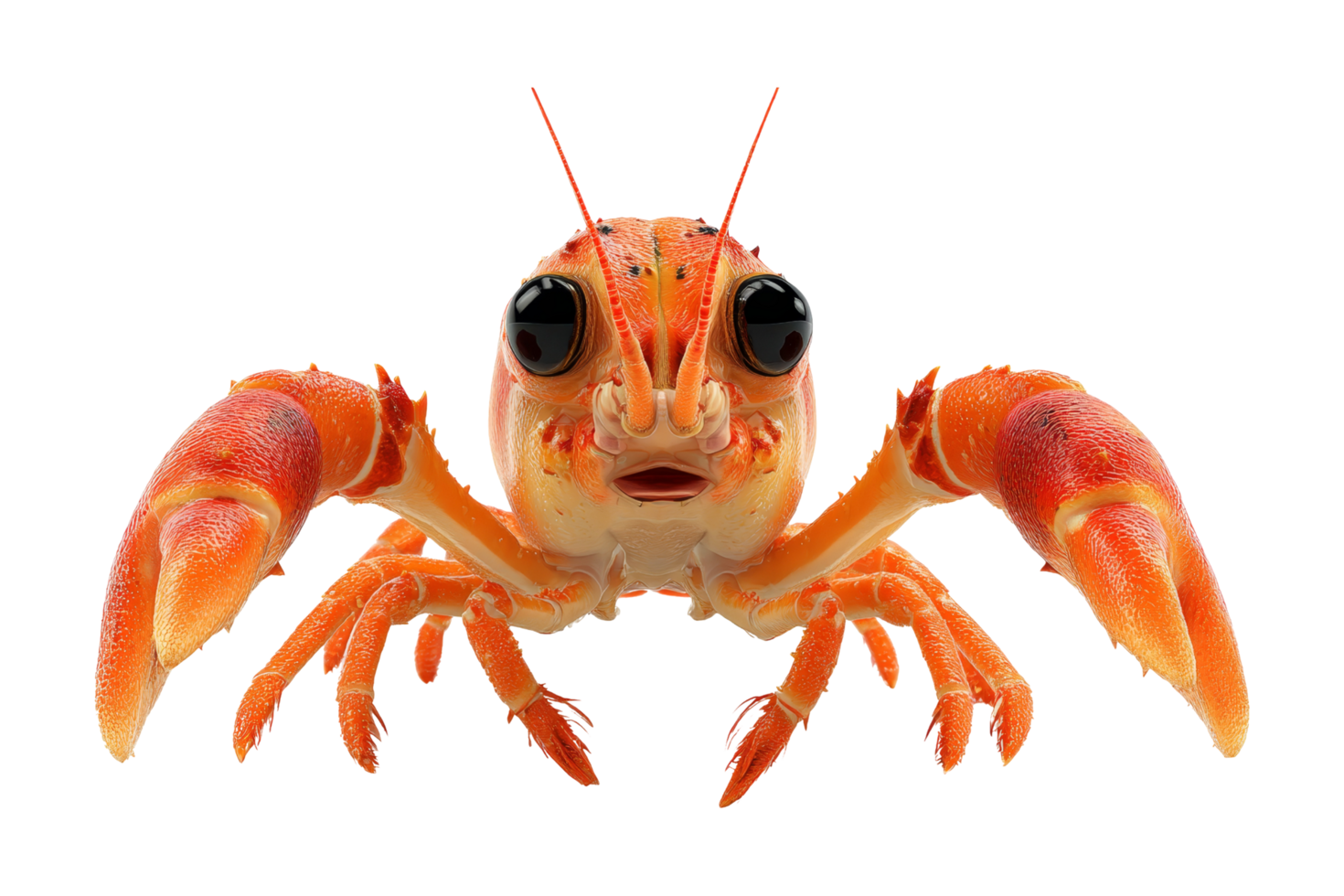 Vibrant crab in underwater world png