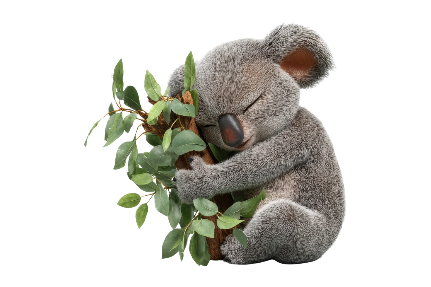 Koala love in nature animation png